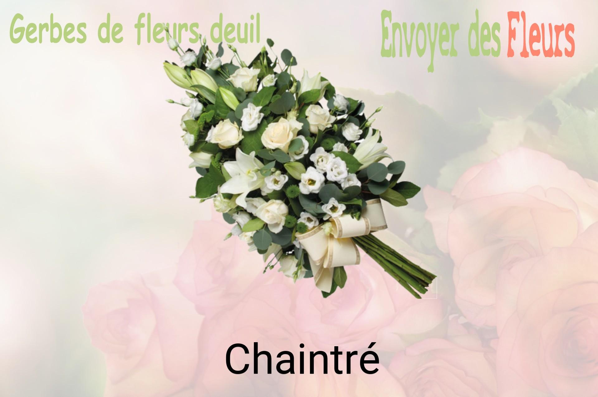 Gerbe de fleurs de deuil livrée à Chaintré